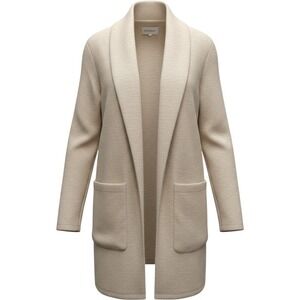 Dictionary Open-Front Cream Cardigan Coatigan